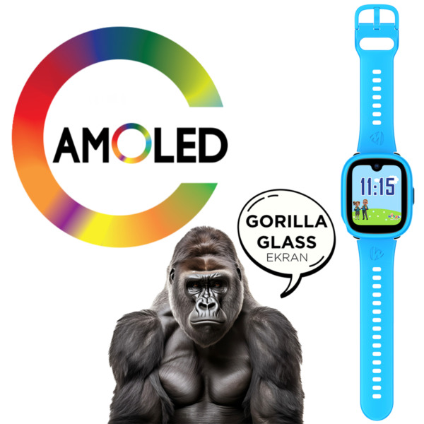 Wiky Watch 5Plus Yeni Nesil Akıllı Çocuk Saati Mor 9 5plus mavi gorillaglass
